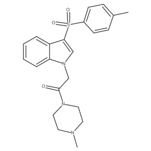 1-(4-methylpiperazin-1-yl)-2-(3-tosyl-1H-indol-1-yl)ethanone Structure