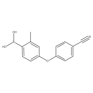 4-(4-Cyanophenoxy)-2-methylphenylboronic acid结构式