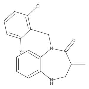 1-[(2,6-dichlorophenyl)methyl]-3-methyl-2,3,4,5-tetrahydro-1H-1,5-benzodiazepin-2-one结构式