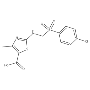 5-Thiazolecarboxylic acid, 2-[[(4-chlorophenyl)sulfonyl]methylamino]-4-methyl- Structure