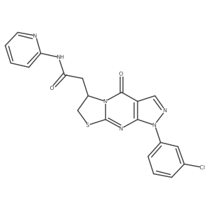 2-[6-(3-Chlorophenyl)-2-oxo-10-thia-1,5,6,8-tetrazatricyclo[7.3.0.03,7]dodeca-3(7),4,8-trien-12-yl]-N-pyridin-2-ylacetamide Structure