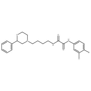 N1-(3-chloro-4-fluorophenyl)-N2-(4-(2-phenylmorpholino)butyl)oxalamide Structure