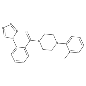 [4-(2-fluorophenyl)piperazin-1-yl][2-(1H-tetrazol-1-yl)phenyl]methanone结构式