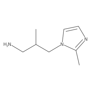 2-methyl-3-(2-methyl-1H-imidazol-1-yl)propan-1-amine结构式