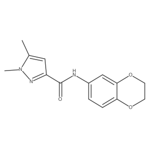 N-(2,3-dihydrobenzo[b][1,4]dioxin-6-yl)-1,5-dimethyl-1H-pyrazole-3-carboxamide Structure