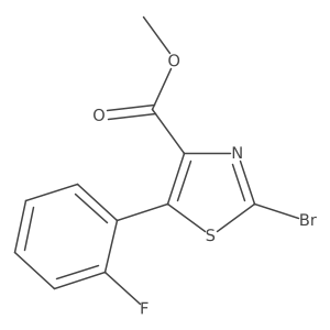 2-Bromo-5-(2-fluoro-phenyl)-thiazole-4-carboxylic acid methyl ester Structure