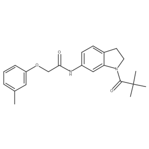 N-[1-(2,2-dimethylpropanoyl)-2,3-dihydro-1H-indol-6-yl]-2-(3-methylphenoxy)acetamide Structure