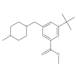 Methyl 3-tert-butyl-5-((4-methylpiperazin-1-yl)methyl)benzoate结构式