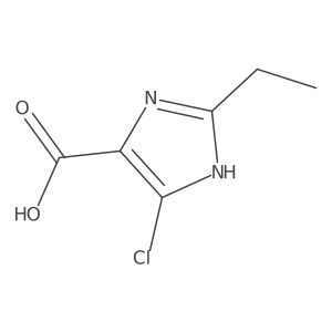 4-chloro-2-ethyl-1H-imidazole-5-carboxylic acid结构式