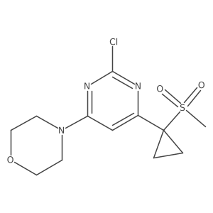 4-(2-Chloro-6-(1-(methylsulfonyl)cyclopropyl)pyrimidin-4-yl)morpholine结构式