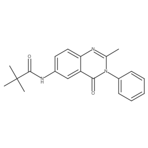 Cc1nc2ccc(NC(=O)C(C)(C)C)cc2c(=O)n1-c1ccccc1结构式