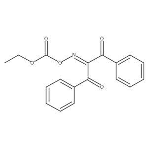 1,2,3-Propanetrione, 1,3-diphenyl-, 2-[O-(ethoxycarbonyl)oxime] Structure