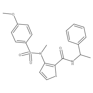 3-{[(4-methoxyphenyl)sulfonyl](methyl)amino}-N-(1-phenylethyl)thiophene-2-carboxamide Structure