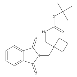 Carbamic acid, N-[[1-[(1,3-dihydro-1,3-dioxo-2H-isoindol-2-yl)methyl]cyclobutyl]methyl]-, 1,1-dimethylethyl ester结构式