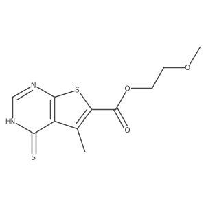 2-Methoxyethyl 3,4-dihydro-5-methyl-4-thioxothieno[2,3-d]pyrimidine-6-carboxylate Structure