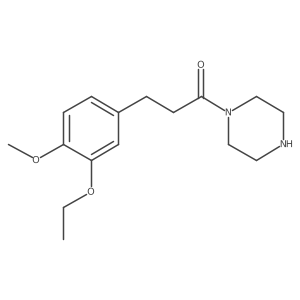 3-(3-Ethoxy-4-methoxyphenyl)-1-(1-piperazinyl)-1-propanone Structure