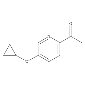 1-(5-Cyclopropyloxypyridin-2-yl)ethanone结构式