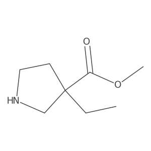 Methyl 3-ethylpyrrolidine-3-carboxylate结构式