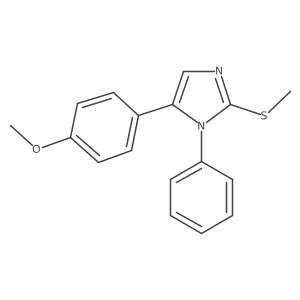 5-(4-methoxyphenyl)-2-(methylthio)-1-phenyl-1H-imidazole结构式