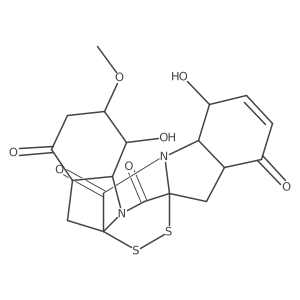 5,15-Dihydroxy-16-methoxy-21,22-dithia-3,13-diazahexacyclo[9.9.2.01,13.03,11.04,9.014,19]docos-6-ene-2,8,12,18-tetrone Structure