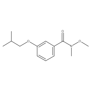 3-Isobutoxy-N-methoxy-N-methylbenzamide Structure