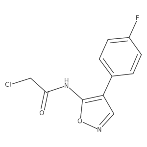 2-chloro-N-[4-(4-fluorophenyl)-1,2-oxazol-5-yl]acetamide Structure