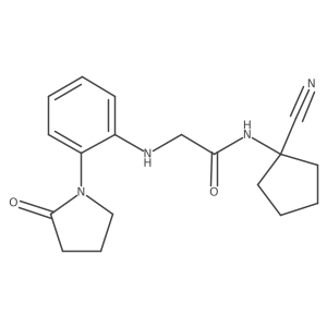 N-(1-cyanocyclopentyl)-2-{[2-(2-oxopyrrolidin-1-yl)phenyl]amino}acetamide结构式