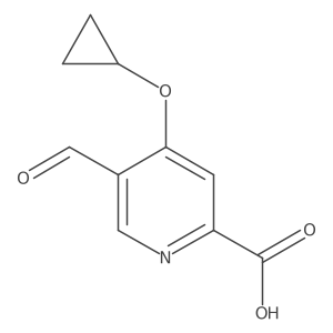 4-Cyclopropoxy-5-formylpicolinic acid结构式