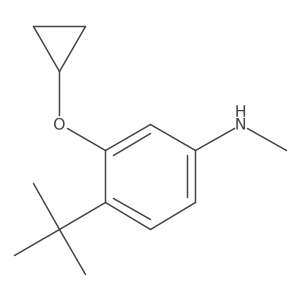 4-Tert-butyl-3-cyclopropoxy-N-methylaniline结构式