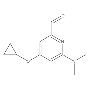 4-Cyclopropoxy-6-(dimethylamino)picolinaldehyde结构式