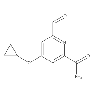 4-Cyclopropoxy-6-formylpicolinamide结构式