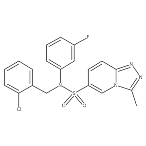 N-[(2-chlorophenyl)methyl]-N-(3-fluorophenyl)-3-methyl-[1,2,4]triazolo[4,3-a]pyridine-6-sulfonamide结构式