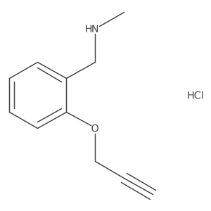Methyl({[2-(prop-2-yn-1-yloxy)phenyl]methyl})amine hydrochloride Structure