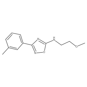 1,2,4-Oxadiazol-5-amine, N-(2-methoxyethyl)-3-(3-methylphenyl)-结构式