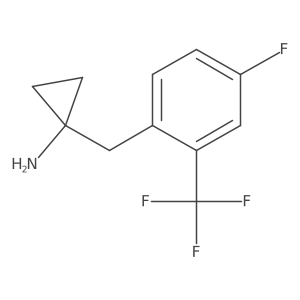 1-{[4-Fluoro-2-(trifluoromethyl)phenyl]methyl}cyclopropan-1-amine Structure