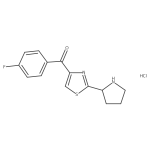 (S)-(4-Fluorophenyl)(2-(pyrrolidin-2-yl)thiazol-4-yl)methanone hydrochloride Structure