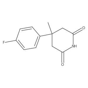 4-(4-Fluorophenyl)-4-methylpiperidine-2,6-dione结构式