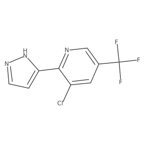 3-Chloro-2-(2H-pyrazol-3-yl)-5-trifluoromethyl-pyridine结构式
