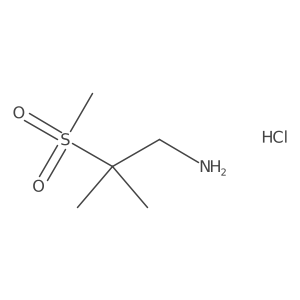 2-Methanesulfonyl-2-methylpropan-1-amine hydrochloride Structure