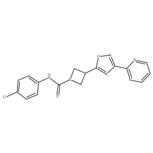 N-(4-chlorophenyl)-3-(3-(pyrimidin-2-yl)-1,2,4-oxadiazol-5-yl)azetidine-1-carboxamide Structure