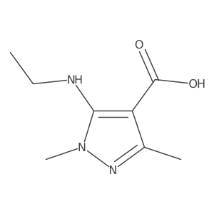 5-(ethylamino)-1,3-dimethyl-1H-pyrazole-4-carboxylic acid Structure
