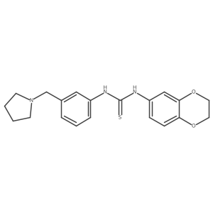 1-(2,3-Dihydro-1,4-benzodioxin-6-yl)-3-[3-(pyrrolidin-1-ylmethyl)phenyl]thiourea结构式