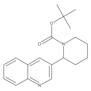 tert-butyl 2-(3-quinolyl)piperidine-1-carboxylate结构式