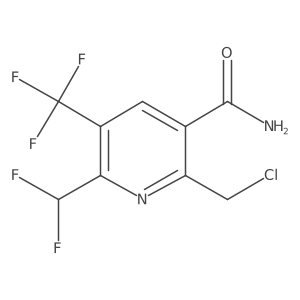2-(Chloromethyl)-6-(difluoromethyl)-5-(trifluoromethyl)pyridine-3-carboxamide Structure