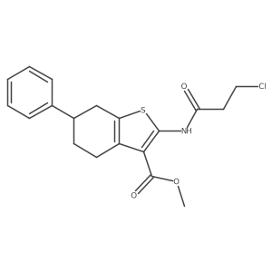 Methyl 2-[(3-chloropropanoyl)amino]-6-phenyl-4,5,6,7-tetrahydro-1-benzothiophene-3-carboxylate Structure
