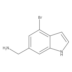 1H-Indole-6-methanamine, 4-bromo-结构式