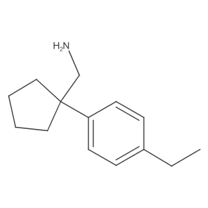 [1-(4-Ethylphenyl)cyclopentyl]methanamine结构式