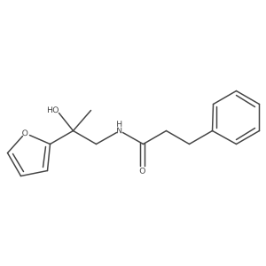 N-[2-(furan-2-yl)-2-hydroxypropyl]-3-phenylpropanamide结构式