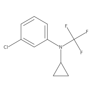 3-chloro-N-cyclopropyl-N-(trifluoromethyl)aniline结构式