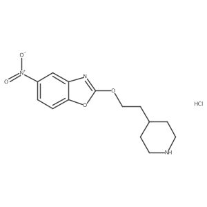 5-Nitro-2-(2-(piperidin-4-yl)ethoxy)benzo[d]oxazole hydrochloride结构式